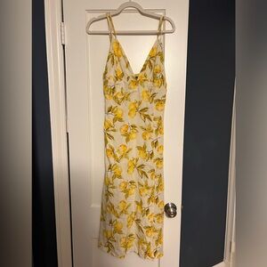 Urban Outfitters Maxi Linen Lemon Dress